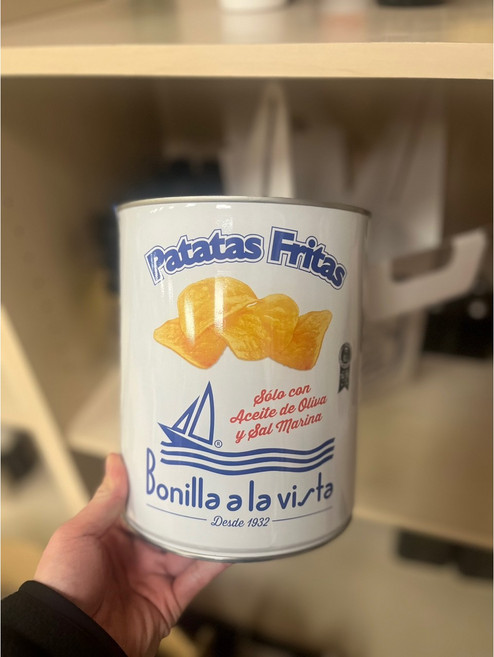 [Bonilla a la vista] 스페인 보니야 오리지널 감자칩 275g 캔 패키징, 1개