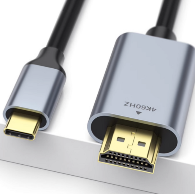 나팔래옹 4K60Hz USB C타입 to HDMI 미러링 케이블 스마트폰, 1m, 1개