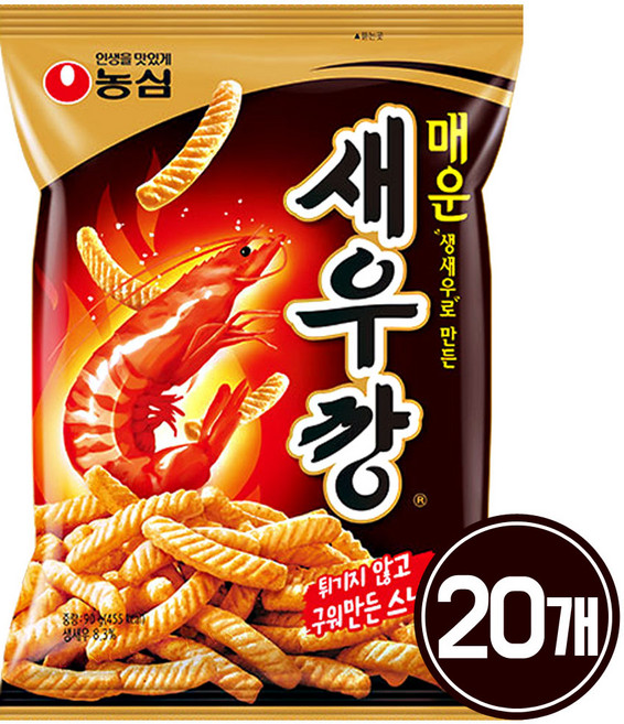 새우깡 매운새우깡, 90g, 20개
