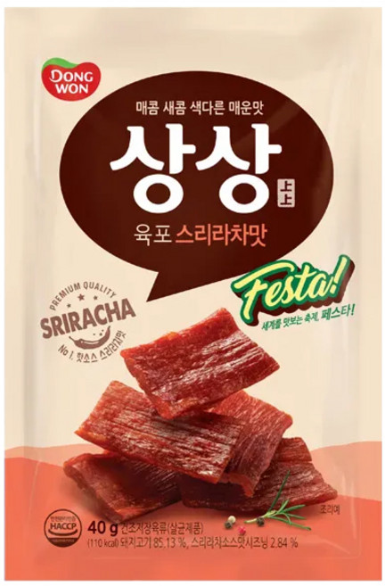 동원 상상육포 페스타 스리라차 40g (10봉), 10개