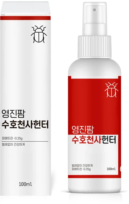 수호천사헌터 100ml 빈대 베드버그 진드기 퇴치제 국내 해외 여행용, 1개, 1개입 - 쿠팡