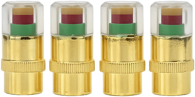 에이투지 자동차 타이어 밸브캡 공기압 체크 4개 세트 공기압밸브캡, 골드, 1세트