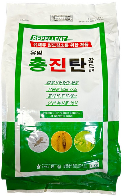 총진탄 3kg 고추 오이 토마토 총채벌레 진딧물 토양살충제 유일, 1개
