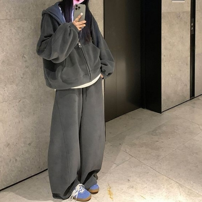 스타일닥터 여성 루즈핏 맨투맨 트레이닝복 상하 세트