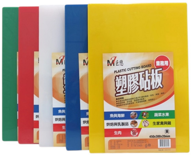 餐具達人食品級塑膠PE砧板 厚切菜板, 1個, 白色