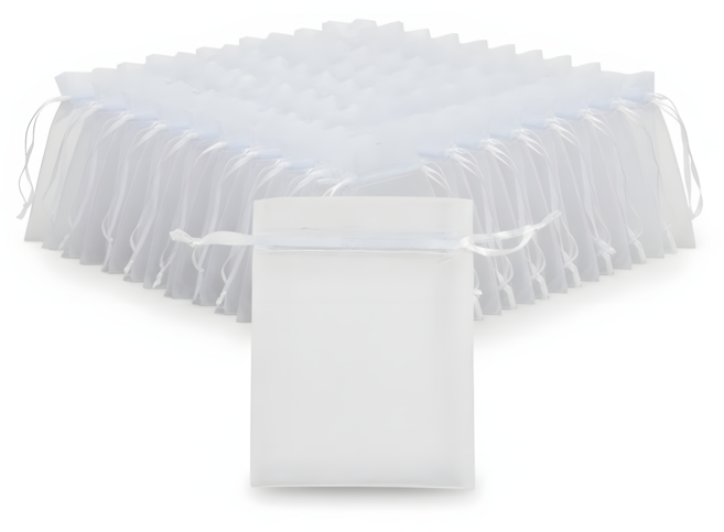 HwaDon 다용도 망사 포장 선물주머니 소, 100개, 화이트