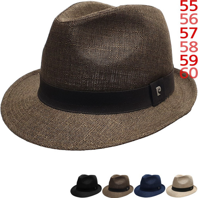 피에르가르뎅 마직 중절모 페도라 선물용 여름 신사 모자-CAP260239