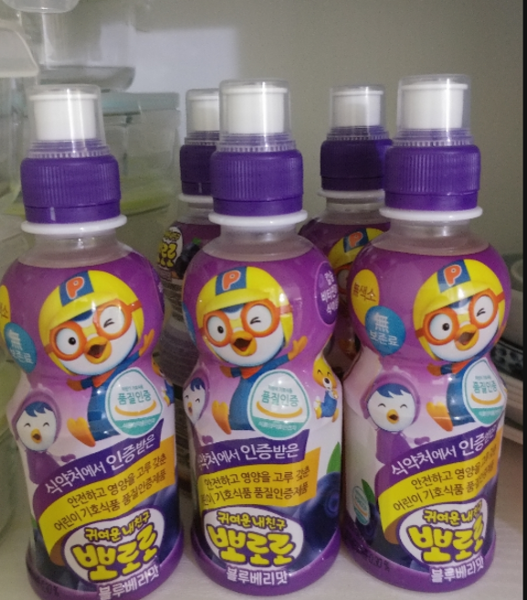 뽀로로 음료수 블루베리맛, 235ml, 70개