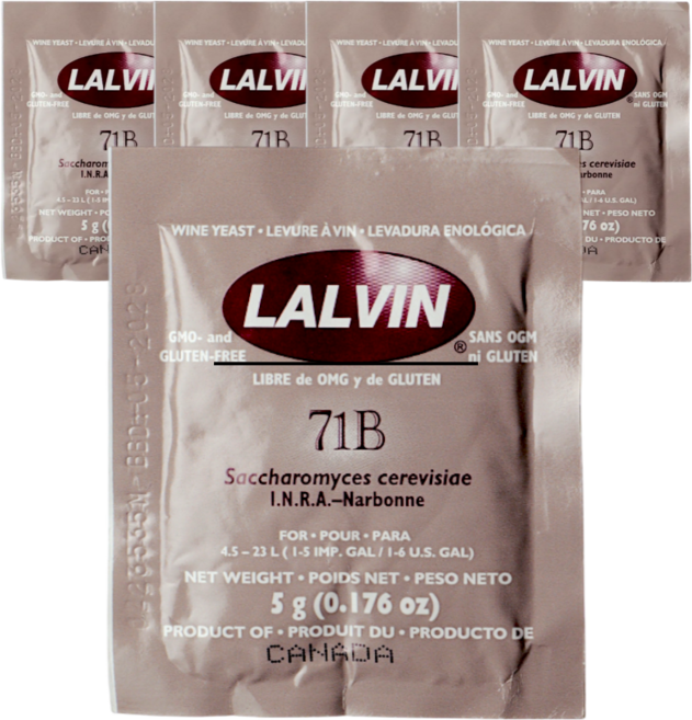 라빈 LALVIN 71B(5g) 5개 와인 미드 막걸리 효모