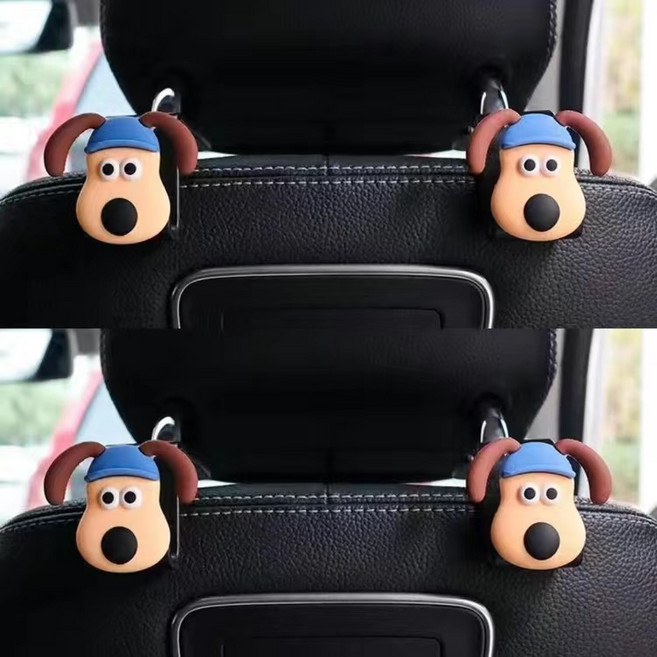 ANYOU차량용 뒷좌석 멀티형 후크 귀여운 강아지HJQCGG012F, 012L(4개 세트), 4개