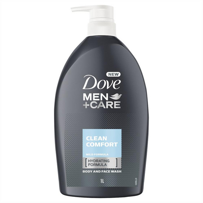 호주 도브 Dove Men+Care Clean Comfort Body & Face Wash 맨+케어 클린 컴포트 바디 & 페이스 워시, 5개, 1L
