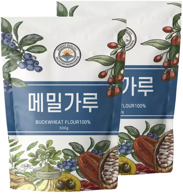 국산 메밀가루 100 순메밀 분말 500g+500g(총1kg), 2개, 500g