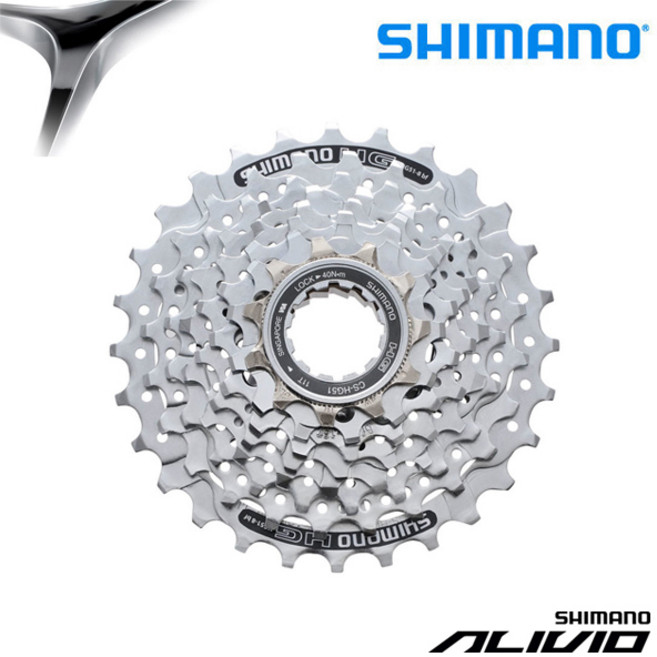 시마노 ALIVIO CS-HG51-8 스프라켓/8단 11-32T/체인휠/카세트 스프로킷/MTB 로드 자전거 부품, 1개, 단품