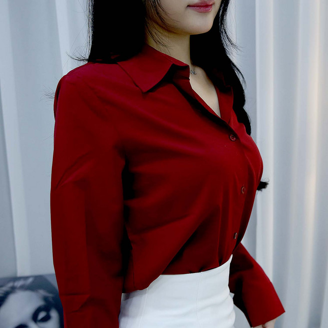 여자친9 구김적은 링클프리스판 오버핏긴팔셔츠 FREE(M 44~66) L(77~88) XL(99~)-14칼라