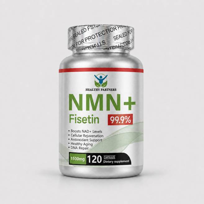 NMN 피세틴 항산화 세놀리틱 1000mg 니코틴아미드 NAD+ 고함량 99.9%, 1개, 120정