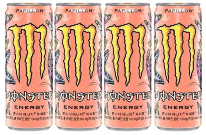 몬스터에너지 파피용, 355ml, 4개