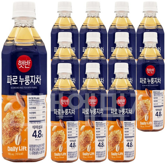 햇반 파로 누룽지차, 12개, 500ml