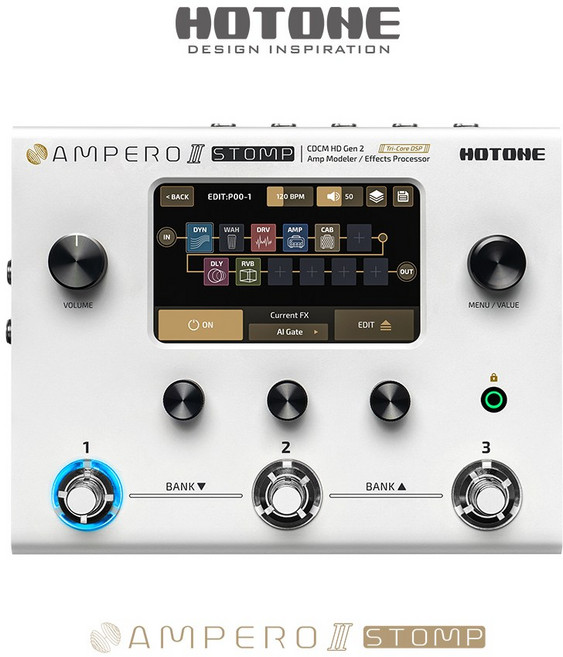 핫톤 암페로2 스톰프 일렉기타 멀티이펙터/HotTone Ampero Stomp