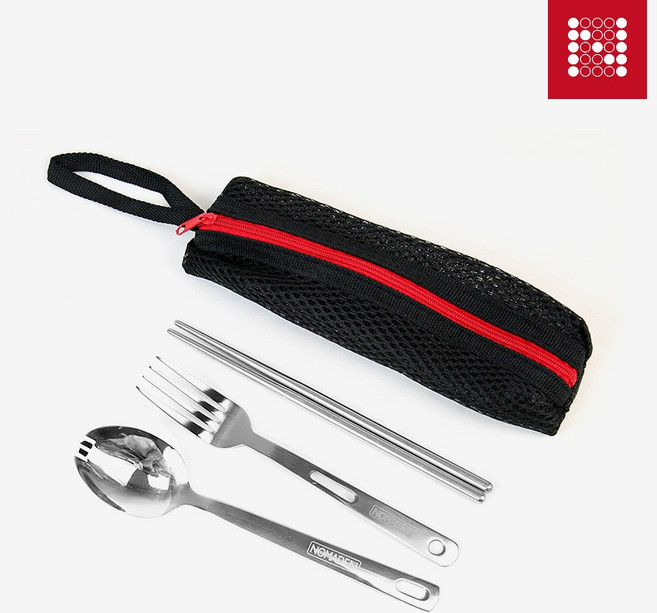 노마드 캠핑 휴대용 NEW메쉬망스푼 포크세트 N-7025