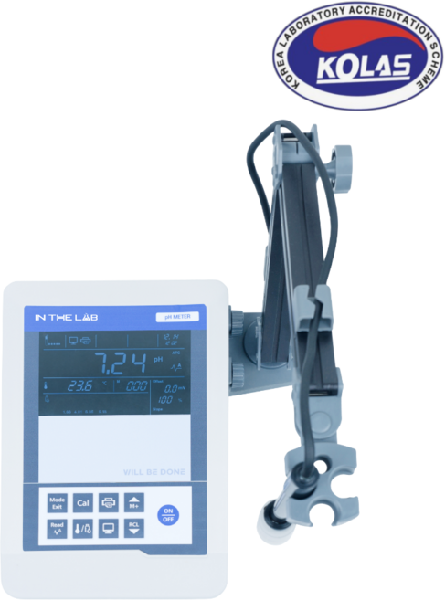 인더랩 2025 ph측정기 책상용 탁상용 실험실 연구 산도 측정기 고정밀 미터기, 국가검교정 성적서(선택), 1개