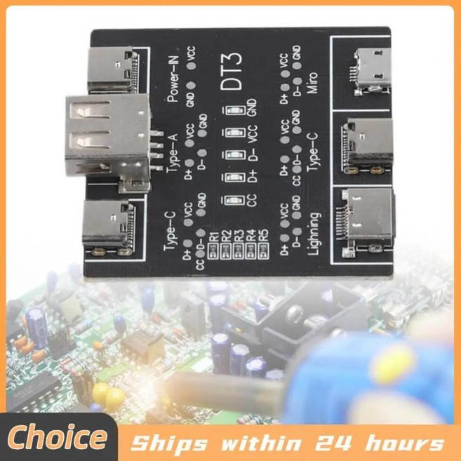 DT3 USB 케이블 테스터 보드 타입 데이터 테스트 PCB 안드 감지 체커, 1개