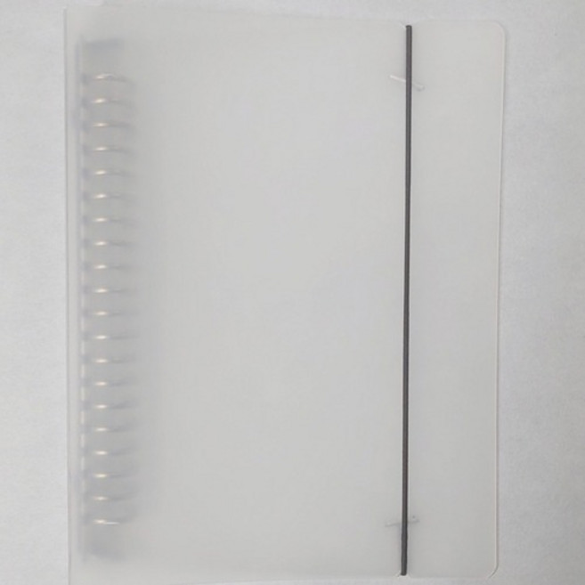 스케투 A5 20공 PVC 반투명 개폐형 바인더(여분 링 제공) x 4EA, 크라프트색, 1개