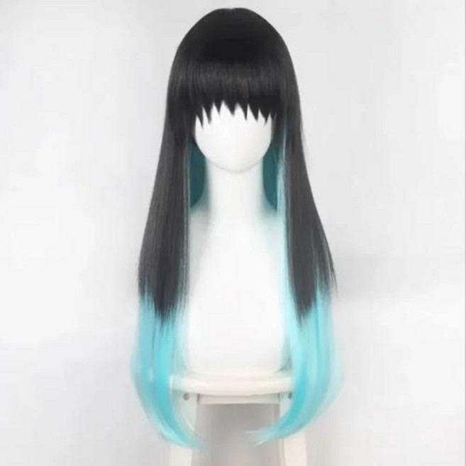 Bilibili Anime Demon Slayers Kimetsu No Yaiba Tokitou Muichirou 코스프레 의상 Kisatsutai 유니폼 가발 할로윈 파티 의상