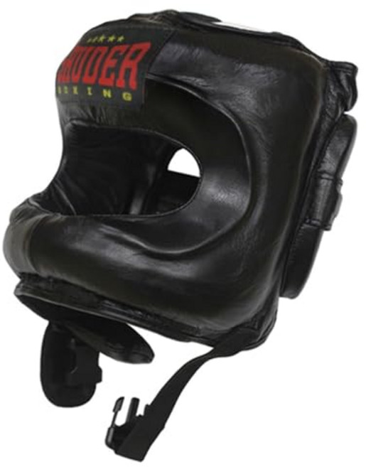 슈더 코보호 선수용 물소가죽 매스티지 블랙 헤드기어, 1개