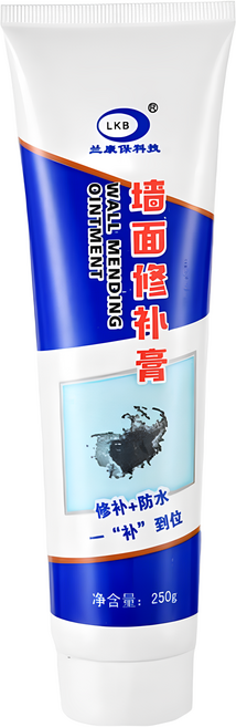 LKB 兰康保科技 牆面修補膏 250G 附刮板 牆壁裂縫修復填縫劑 防水防霉, 1個