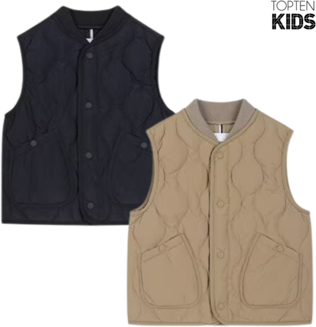 [백화점정품] 탑텐키즈 패딩베스트 아동공용 간절기 가을부터 겨울까지 입히기좋은 등하교 트레이닝 패딩조끼