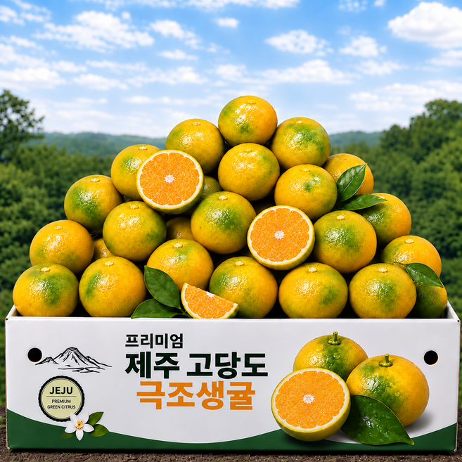 [단독초특가] 제주 당도좋은 첫 극조생귤 그린귤, 1박스, 10kg(로얄과)