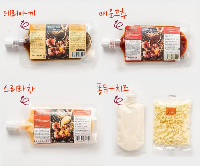 소스 4종 데리야끼 매운고추 스리라차 퐁듀 꼬치 고기 캠핑, 데리야끼소스 120g, 120g, 1개