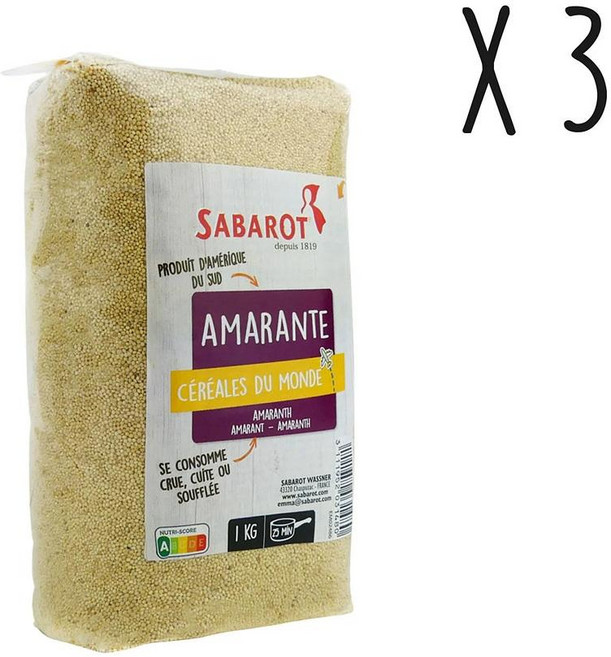 SABAROT 아마란스 Sabarot - Lot X3 Amaranth - bag, 3개, 1kg