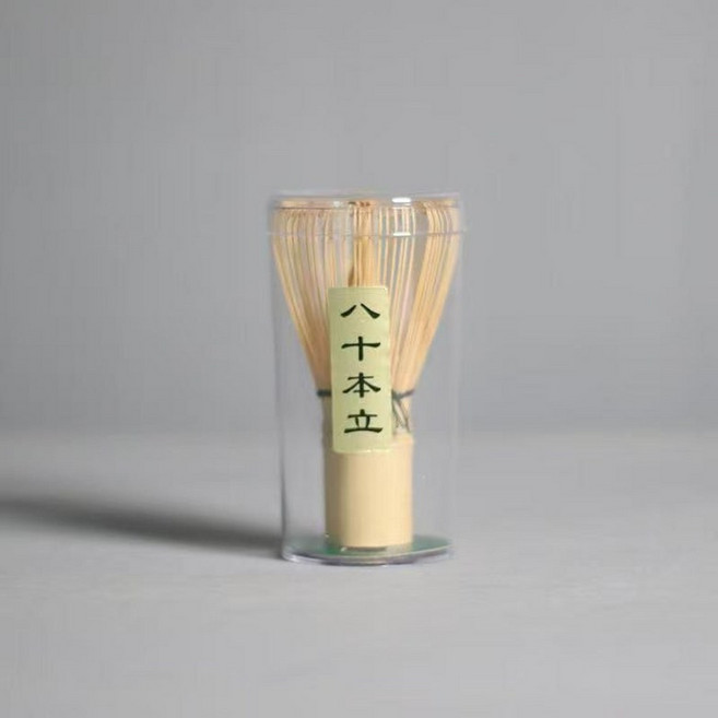 天然純竹百本立抹茶茶筅 日式茶道專用茶刷, 1個, 八十本立