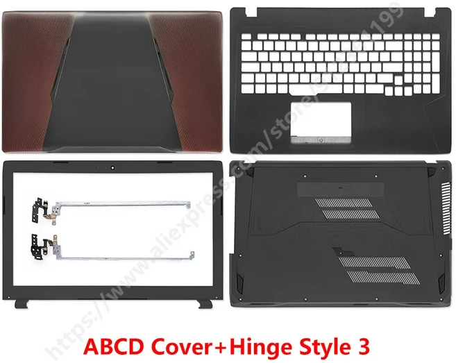 ASUS GL553 FX553 FZ53 노트북 LCD 후면 커버 전면 베젤 팜레스트 하단 케이스 힌지 새 제품, 23 ABCD Hinge-3