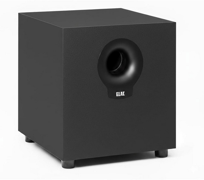 ELAC 데뷔 2 0 S10 2 10 u201D 파워 서브우퍼 블랙 - 커스텀 드라이버 및 200와트 BASH - 브레이스 MDF 캐비닛, Matte Black