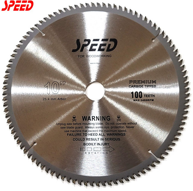 스피드 원형톱날 목공용 10인치x100날x3.0T / 255mm 스킬 목재, 1개