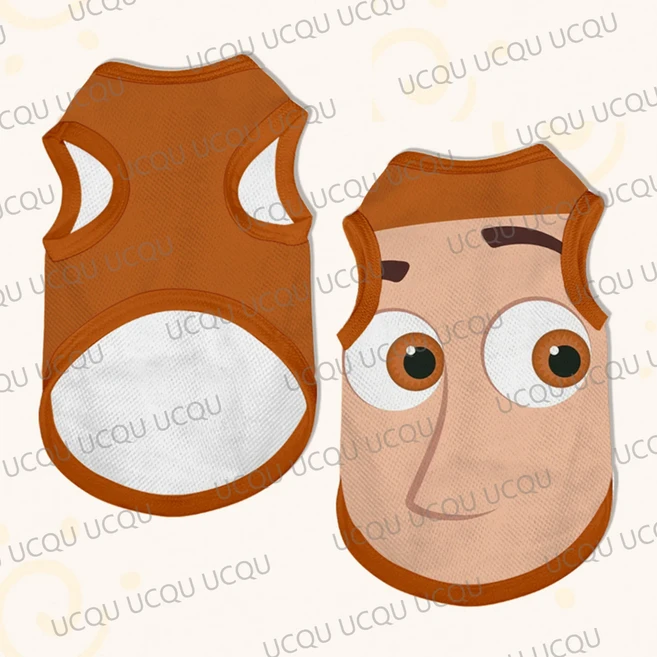 토이 스토리 애완 동물 조끼 우디 & 버즈 라이트 개와 고양이 옷 소형 만화 스타일 복장, 04 XL, 08 파란