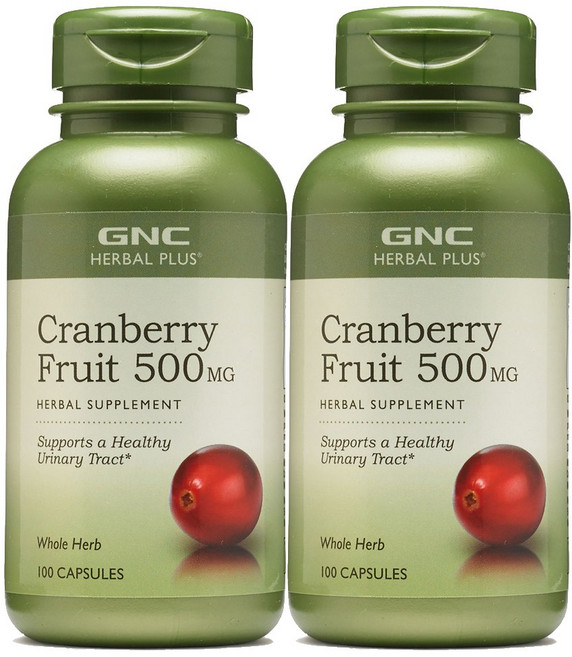 GNC 크랜베리 프루트 500mg 캡슐, 100정, 2개