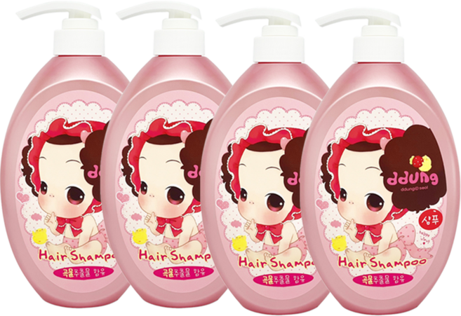 뚱 베이비 샴푸, 4개, 750ml