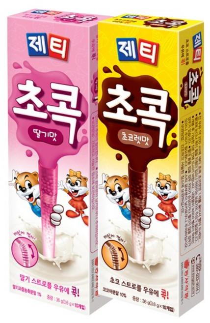 제티 초콕 2종 총 20T(초코10T+딸기10T)