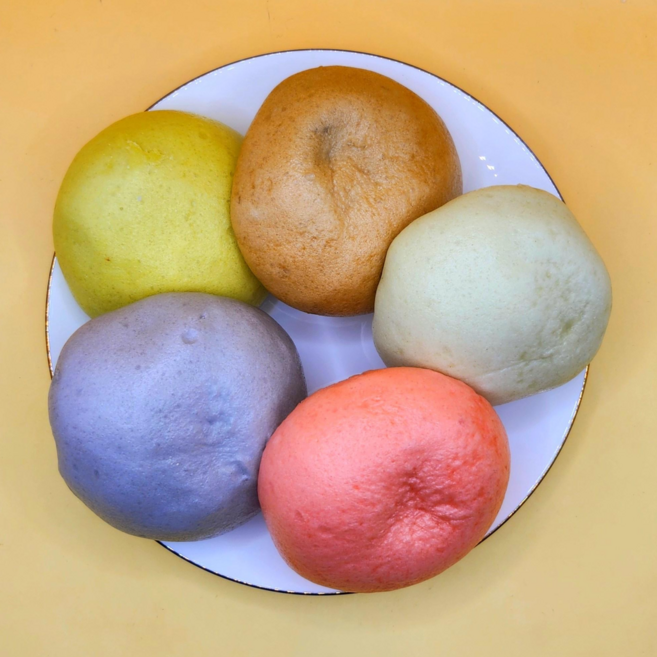 저당오색손찐빵(개당70g 10개), 70g, 1개