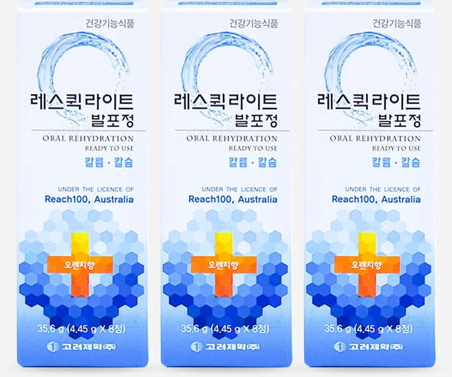 레스퀵라이트 발포정 8정/ 전해질 수분보충, 3개, 8정