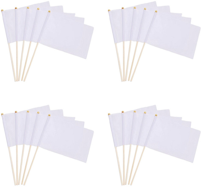 오드상회 무지 미니깃발 작은 깃발 작은깃발 20p, 1세트, 화이트