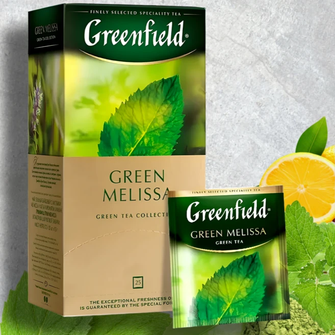 그린필드 그린 멜리사(레몬밤 민트잎) 레몬향 녹차 25개입(개별포장) 유럽 러시아 그린티, 1개, 25개입, 1.5g - 쿠팡