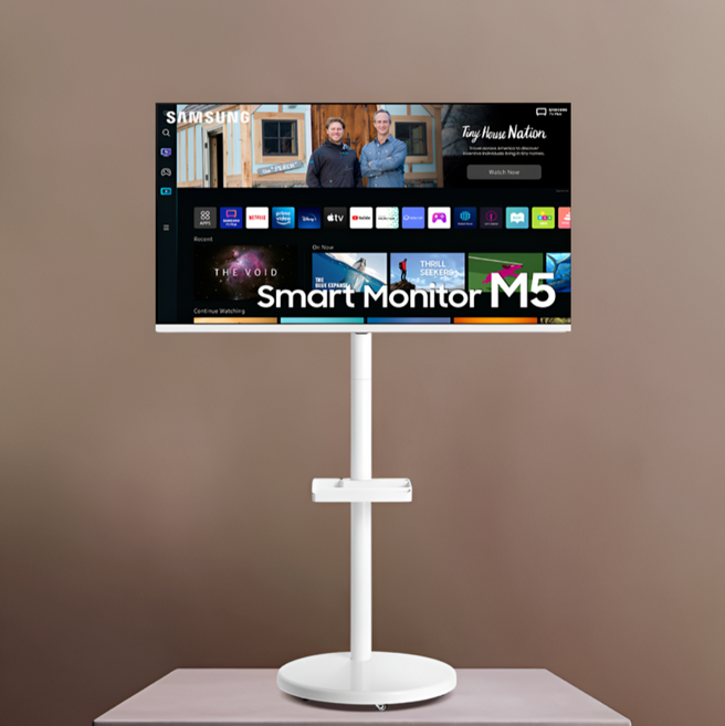 삼성전자 32인치 IPTV M5 스마트 모니터 S32CM501E 화이트+M5 전용스탠드 투인원 거치대 삼탠바이미 패키지, S32CM501, 모니터(화이트)+스탠드(화이트)