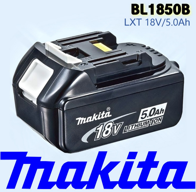 [마끼다] 18V 5.0Ah 충전 배터리 리튬 이온 배터리 잔량표시 BL1850B, 1개
