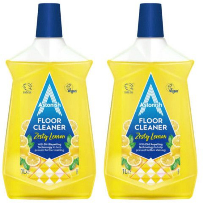 아스토니쉬 먼지제거 광택제 바닥 클리너 제스티 레몬 1L 2개