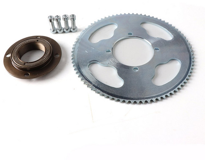 25H 158L 체인 55T/65T/80T 전기 자전거 용 후방 스프로킷 기어 프리 휠 래칫 어댑터 Go Kart 스쿠터 미니 자전거, 80T Set A, 1개