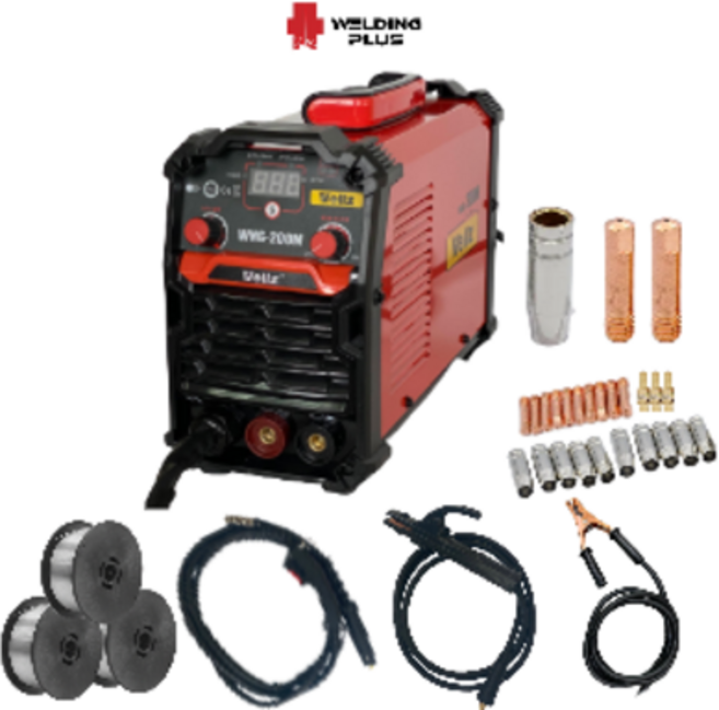 웰즈 논가스용접기 노가스용접기 wng-200m 가정용 휴대용 미니형, 논가스용접기 wng200m 용접봉추가세트, 1개